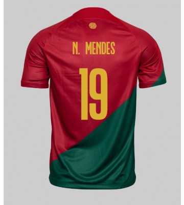 Portugal Nuno Mendes #19 Hjemmedrakt VM 2022 Kortermet
